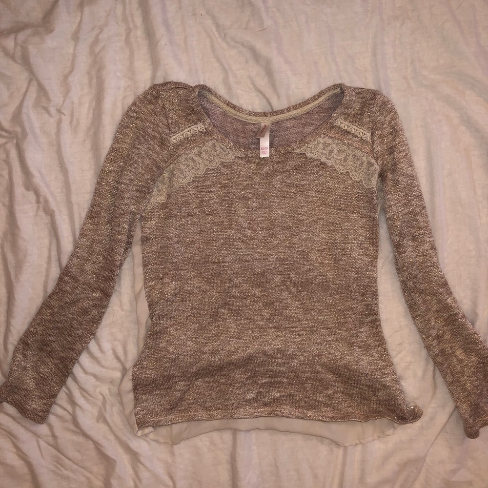 Sparkling cream colored top